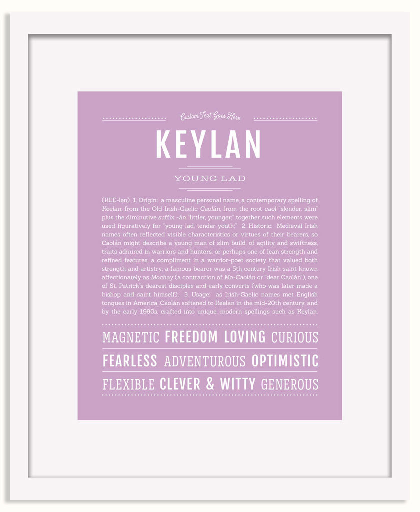 Frame Options | Lilac | White Frame, Matted