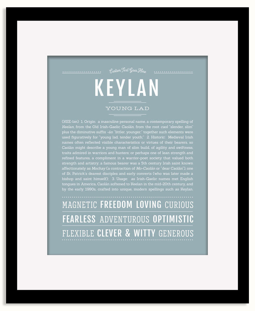 Frame Options | Powder Blue | Black Frame, Matted
