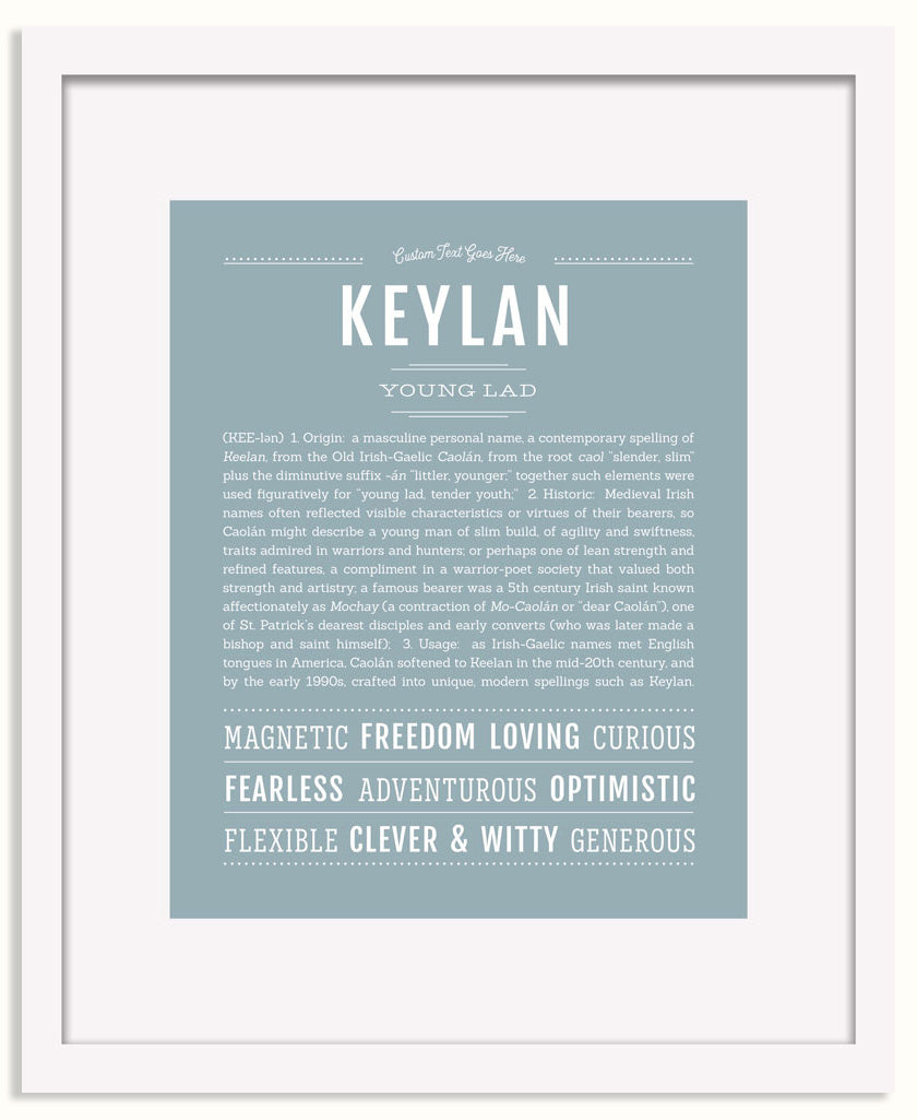 Frame Options | Powder Blue | White Frame, Matted