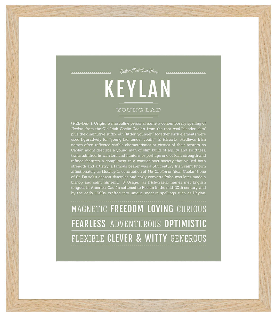Frame Options | Sage | Maple Frame, Matted