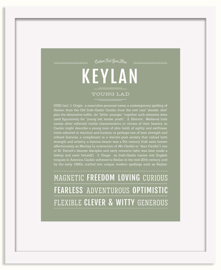 Frame Options | Sage | White Frame, Matted