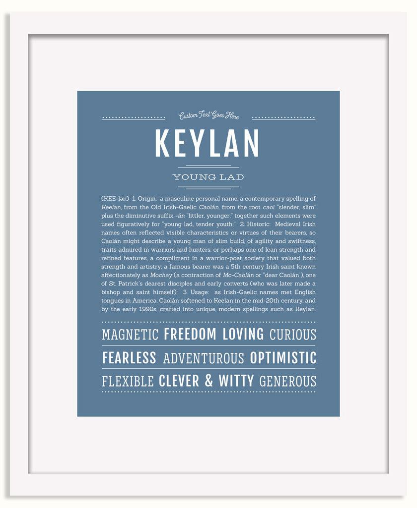 Frame Options | Steele Blue | White Frame, Matted