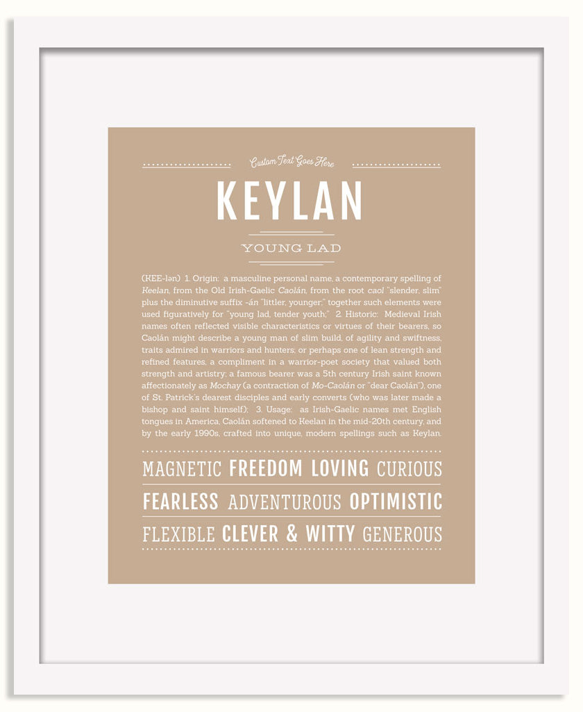 Frame Options | Tan | White Frame, Matted