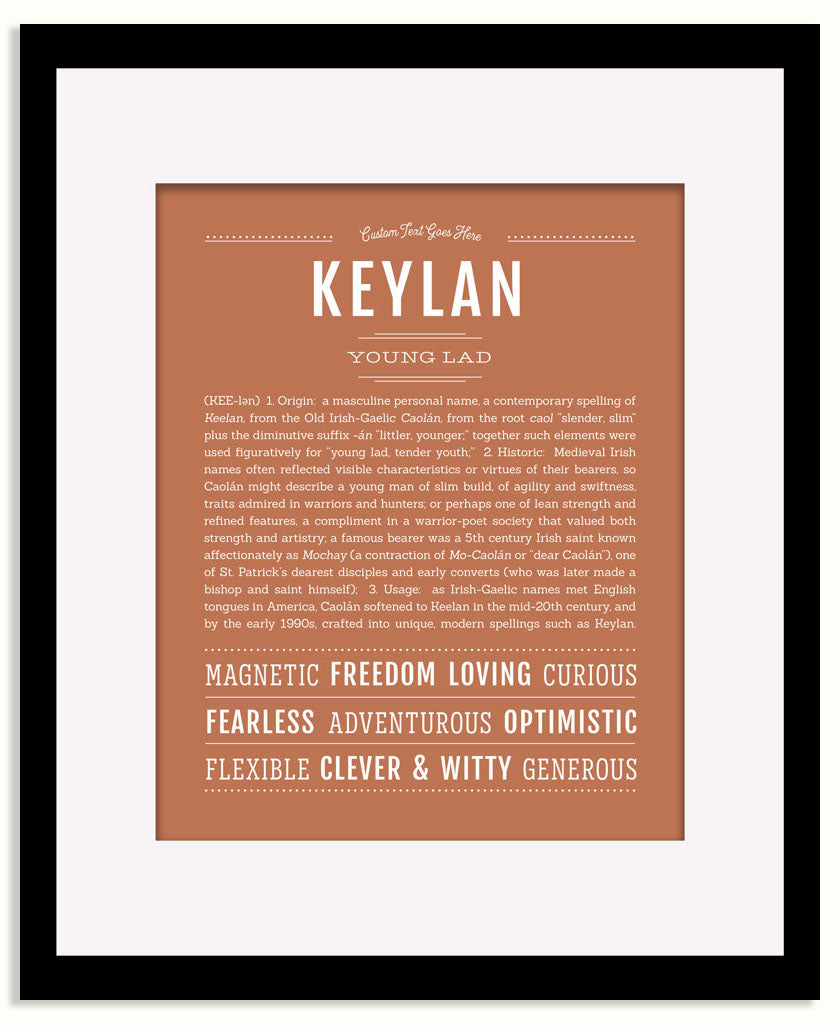 Frame Options | Terra Cotta | Black Frame, Matted