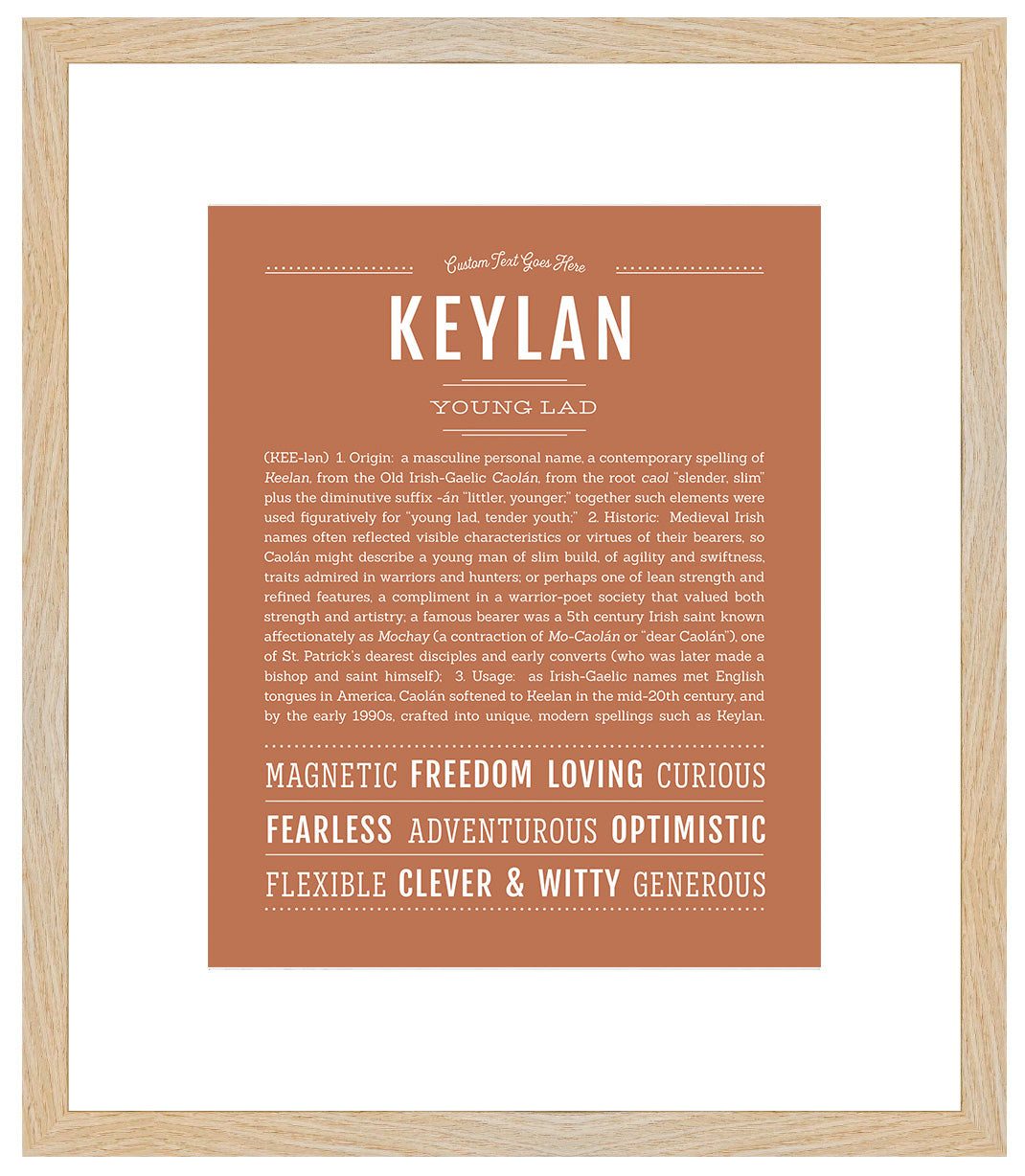 Frame Options | Terra Cotta | Maple Frame, Matted