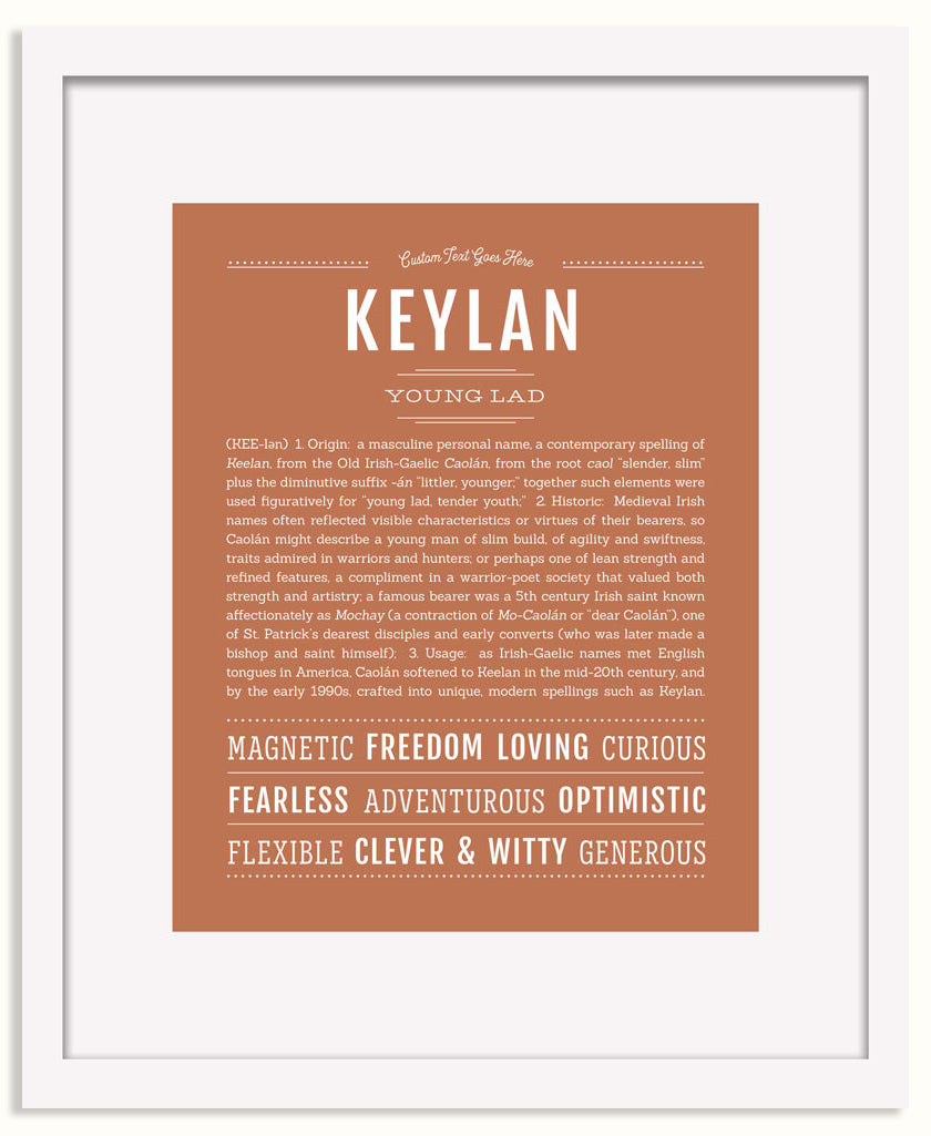 Frame Options | Terra Cotta | White Frame, Matted