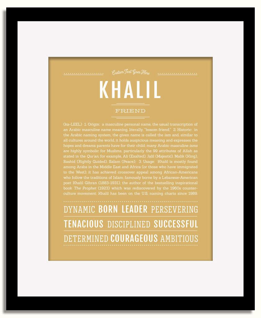 Frame Options | Matte Gold | Black Frame, Matted