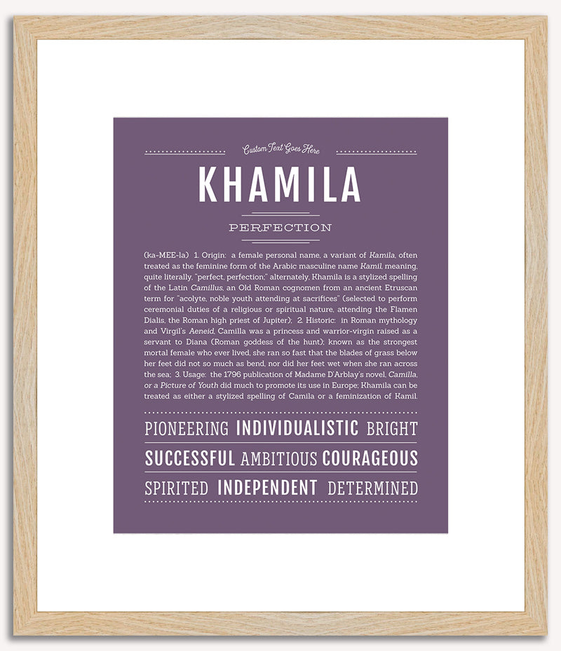 Khamila | Name Art Print