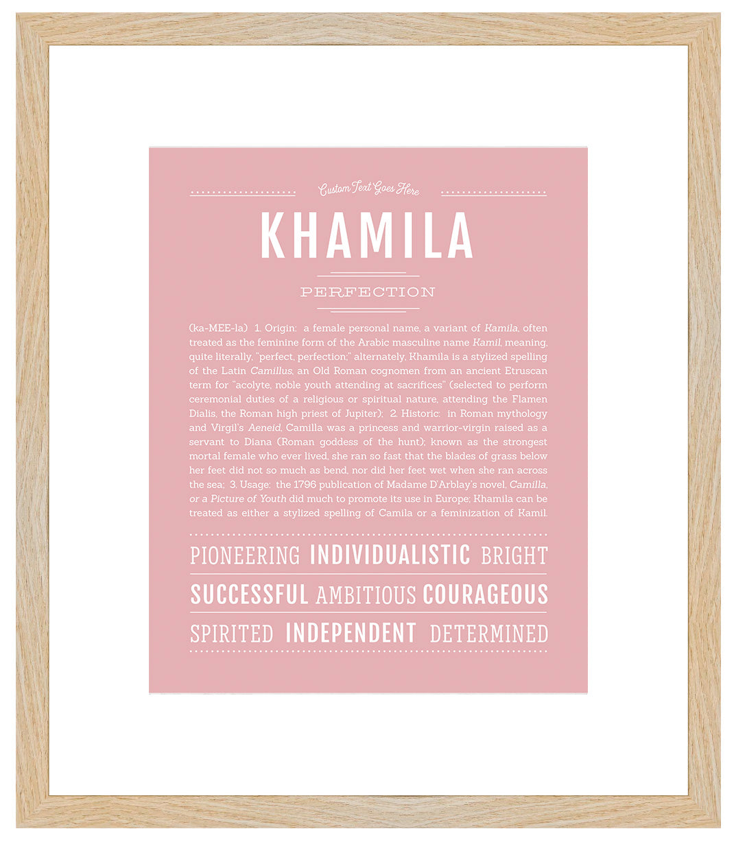 Khamila | Name Art Print