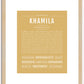 Khamila | Name Art Print