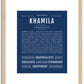 Khamila | Name Art Print