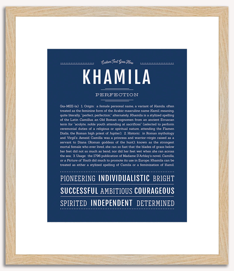 Khamila | Name Art Print