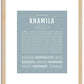 Khamila | Name Art Print