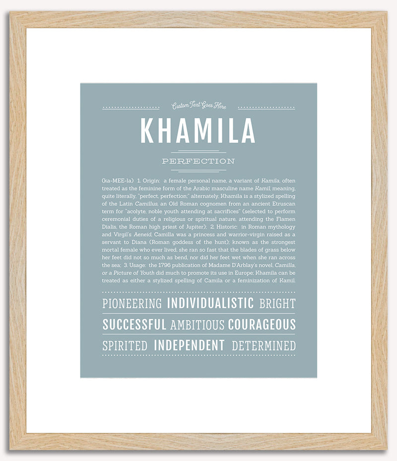 Khamila | Name Art Print