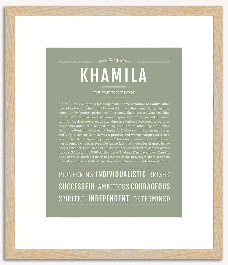 Khamila | Name Art Print