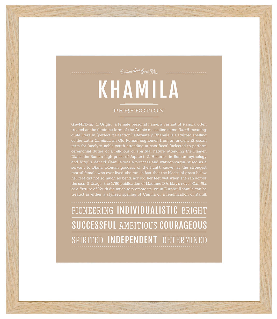 Khamila | Name Art Print