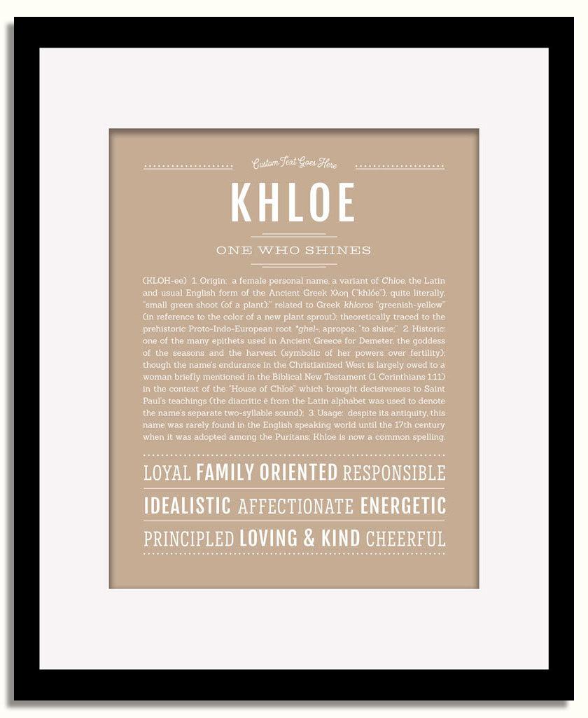 Frame Options | Tan | Black Frame, Matted