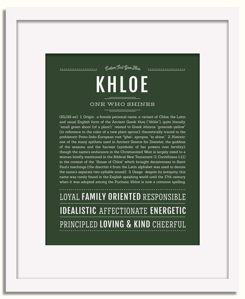 name meaning of klowe Khloe Cloe | Name Art Print