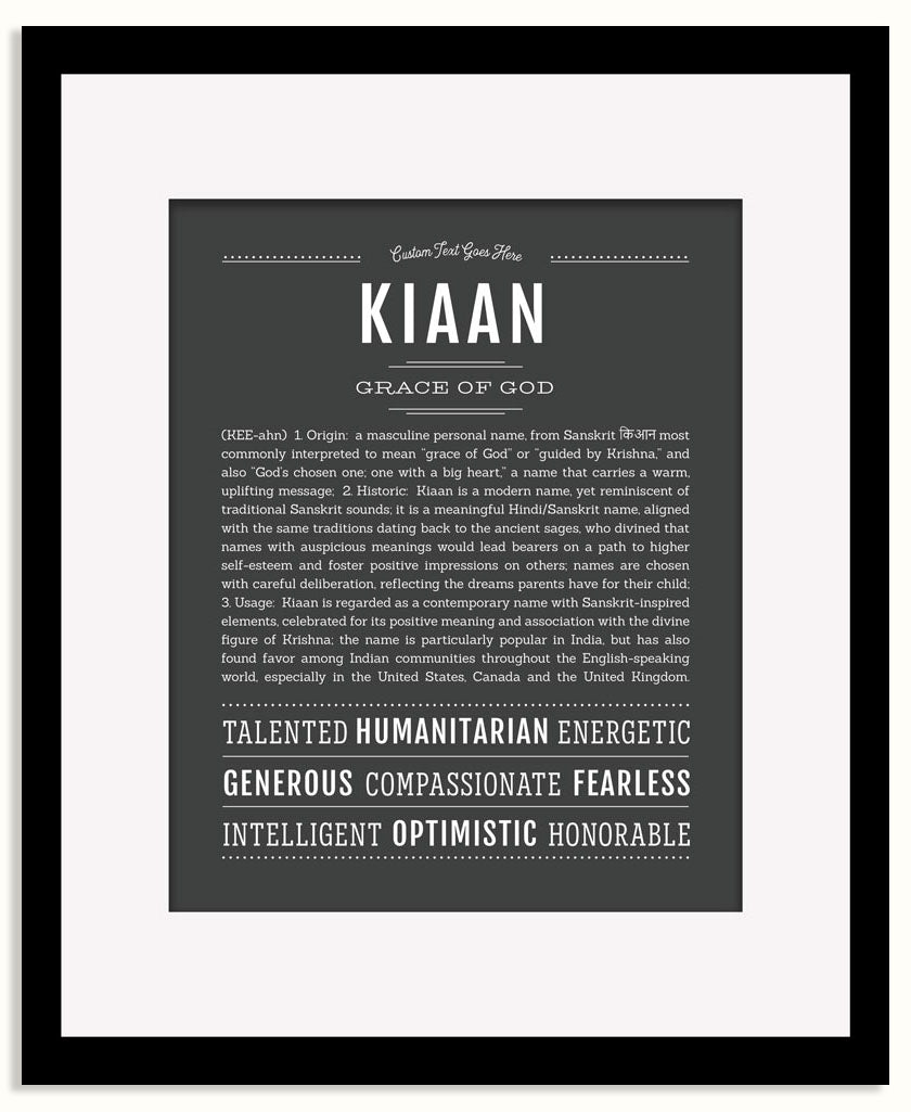 Frame Options | Charcoal Gray | Black Frame, Matted