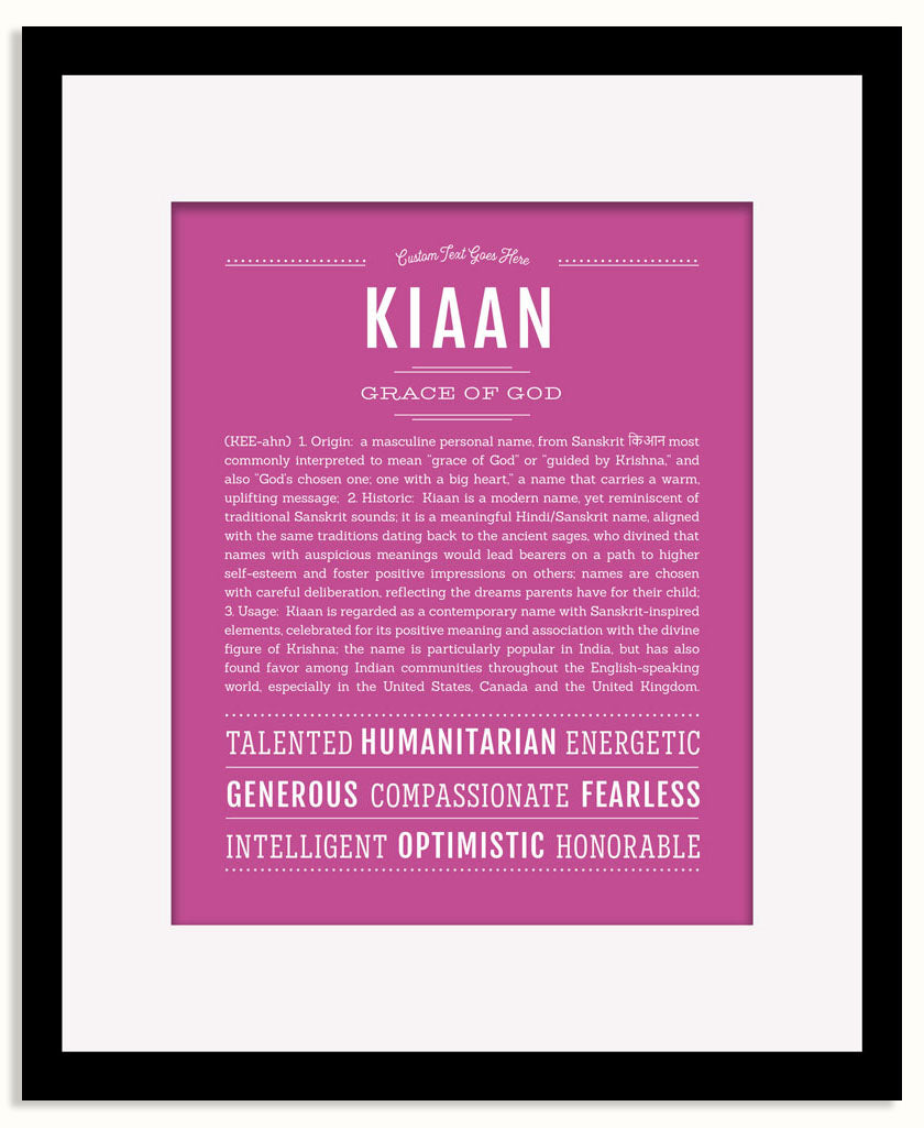 Frame Options | Dark Pink | Black Frame, Matted