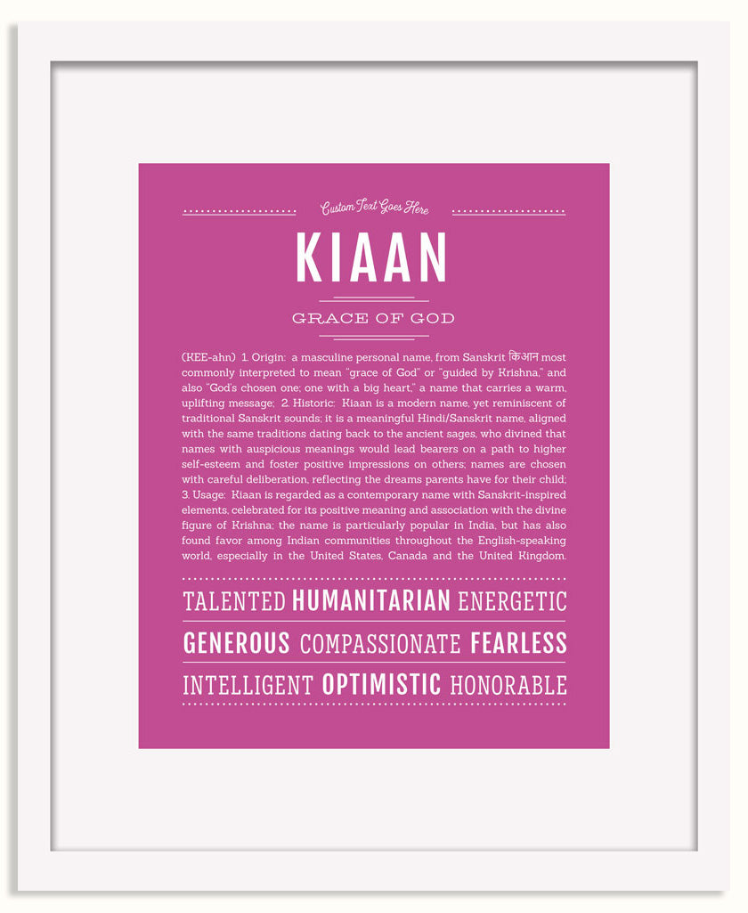 Frame Options | Dark Pink | White Frame, Matted