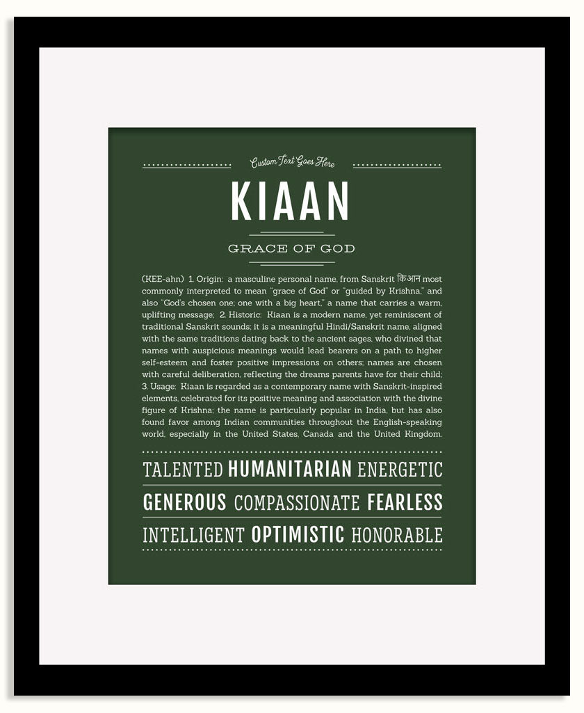 Frame Options | Deep Forest | Black Frame, Matted