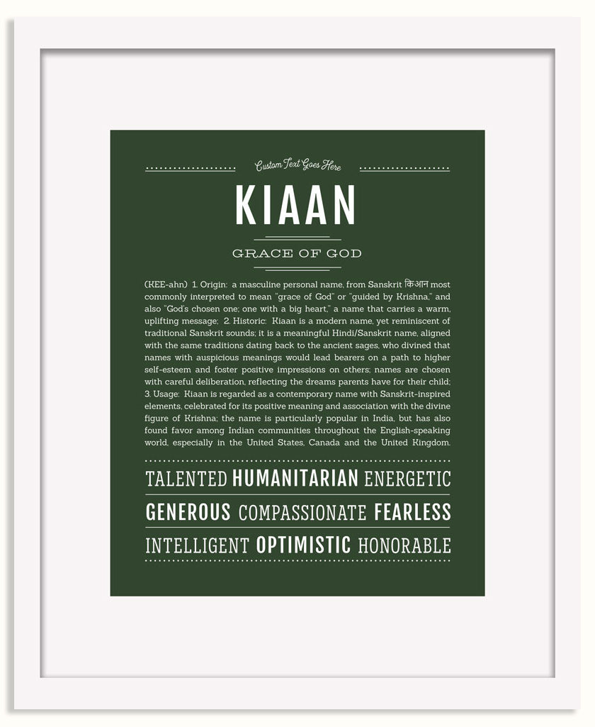Frame Options | Deep Forest | White Frame, Matted