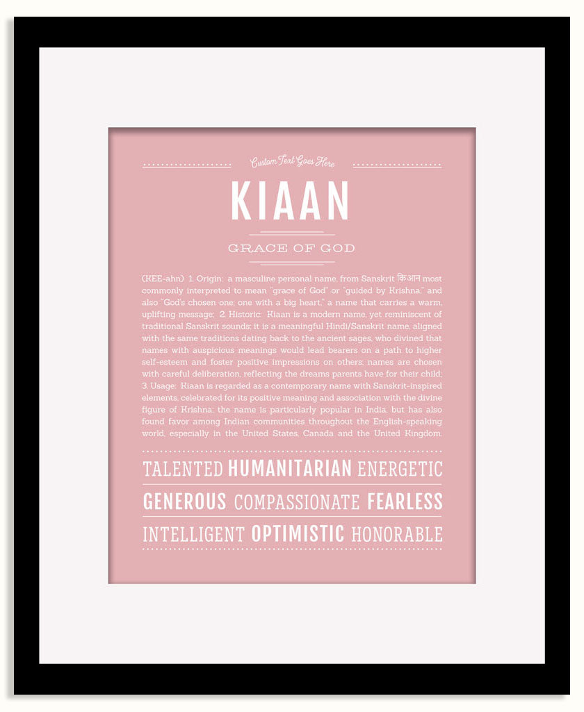 Frame Options | Dusty Rose | Black Frame, Matted