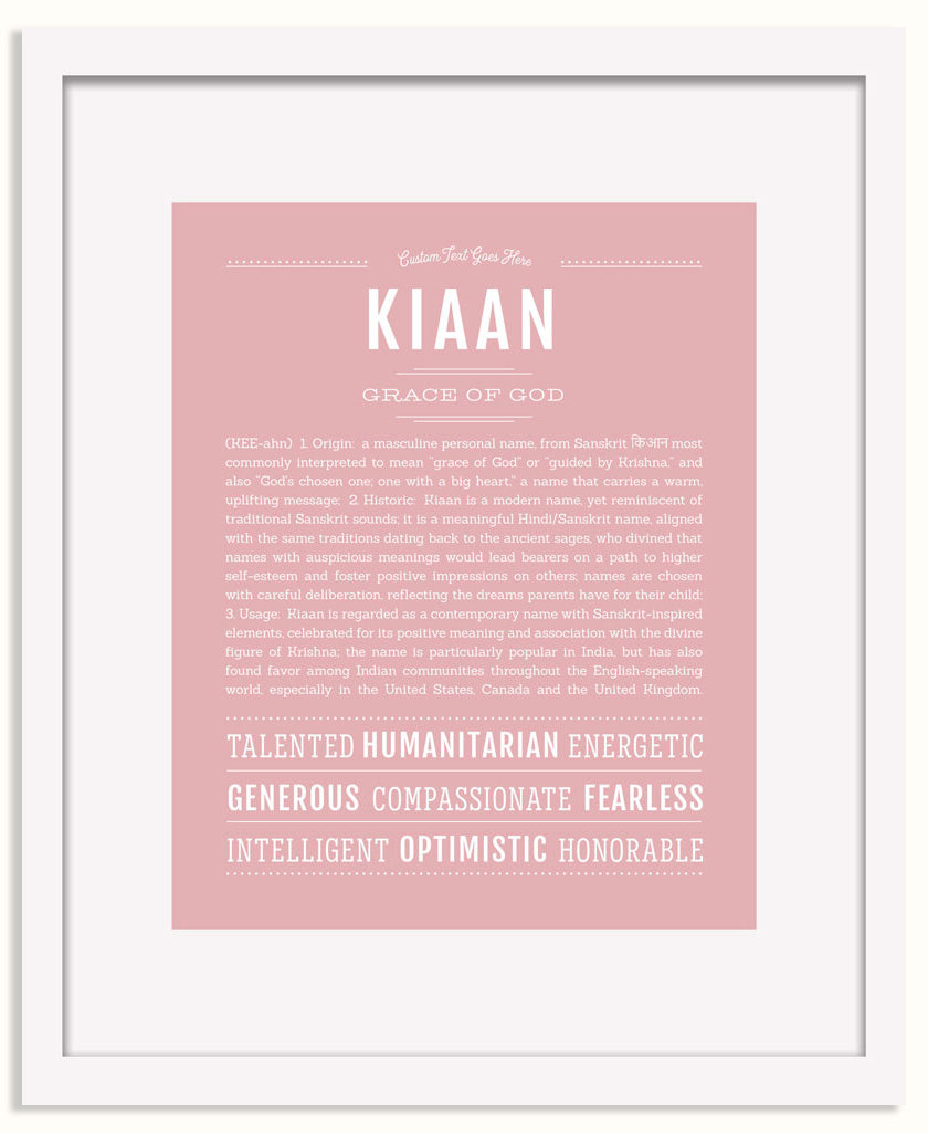 Frame Options | Dusty Rose | White Frame, Matted