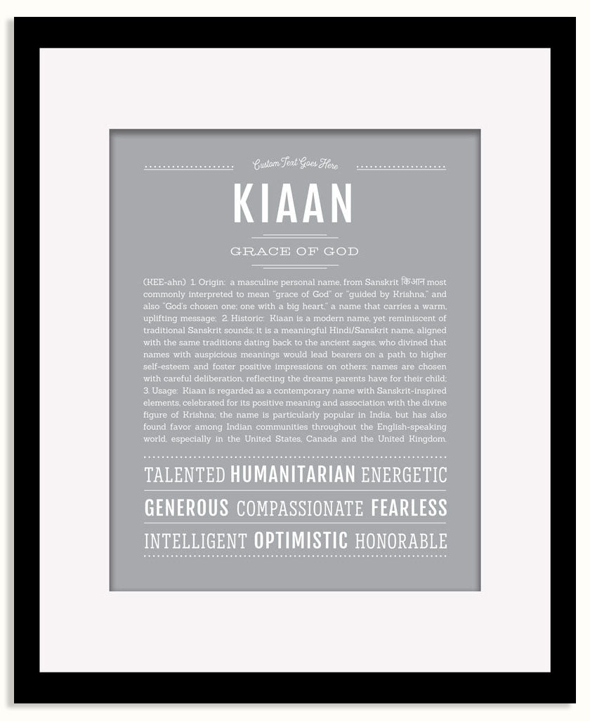 Frame Options | Light Gray | Black Frame, Matted