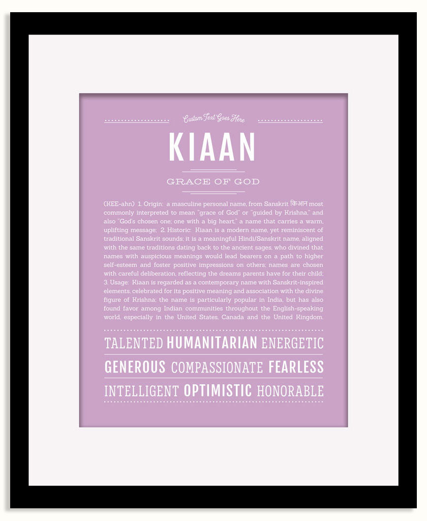 Frame Options | Lilac | Black Frame, Matted