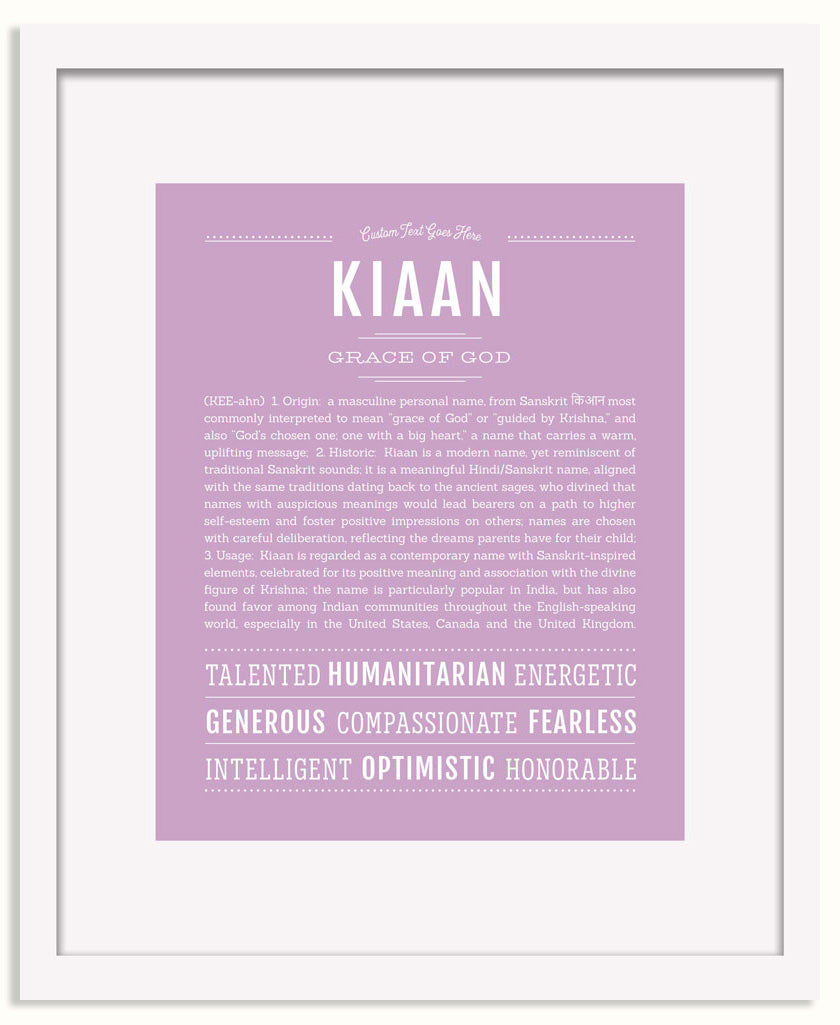 Frame Options | Lilac | White Frame, Matted