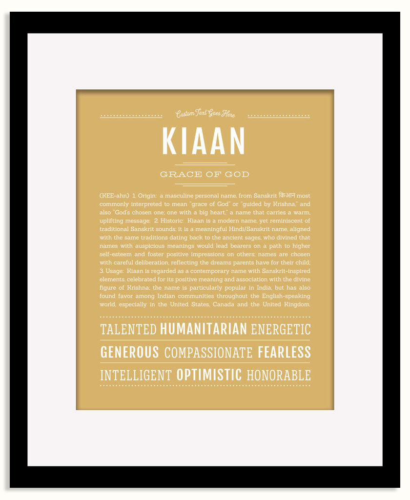 Frame Options | Matte Gold | Black Frame, Matted