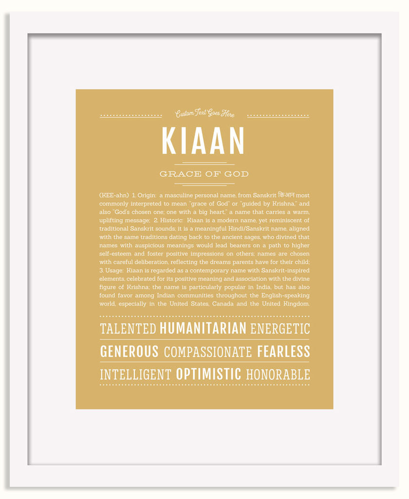 Frame Options | Matte Gold | White Frame, Matted