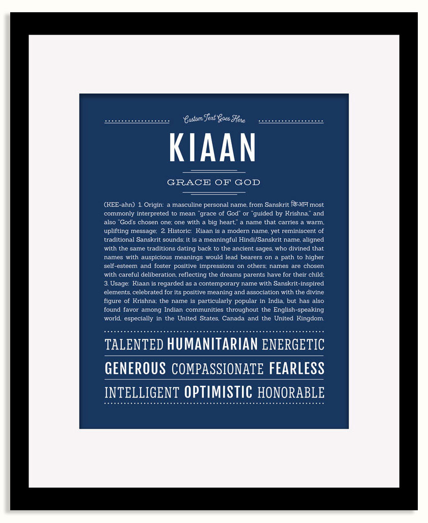 Frame Options | Midnight Blue | Black Frame, Matted