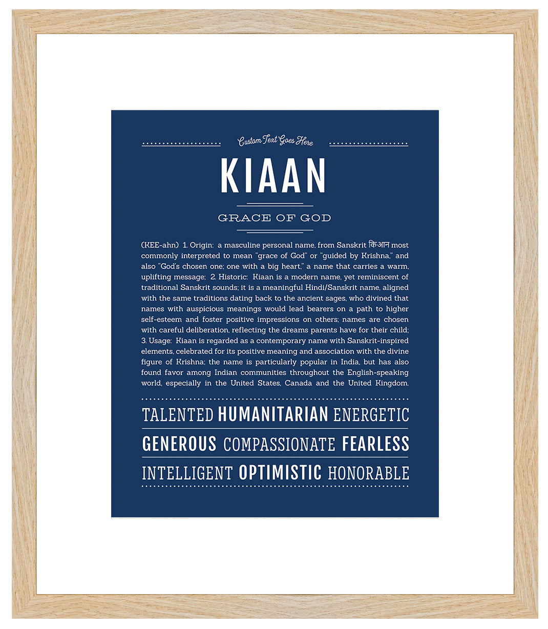 Frame Options | Midnight Blue | Maple Frame, Matted