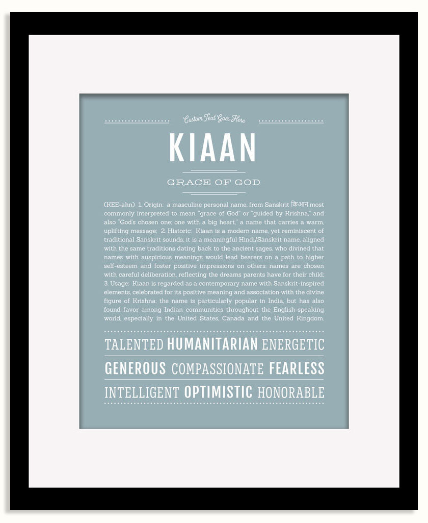 Frame Options | Powder Blue | Black Frame, Matted
