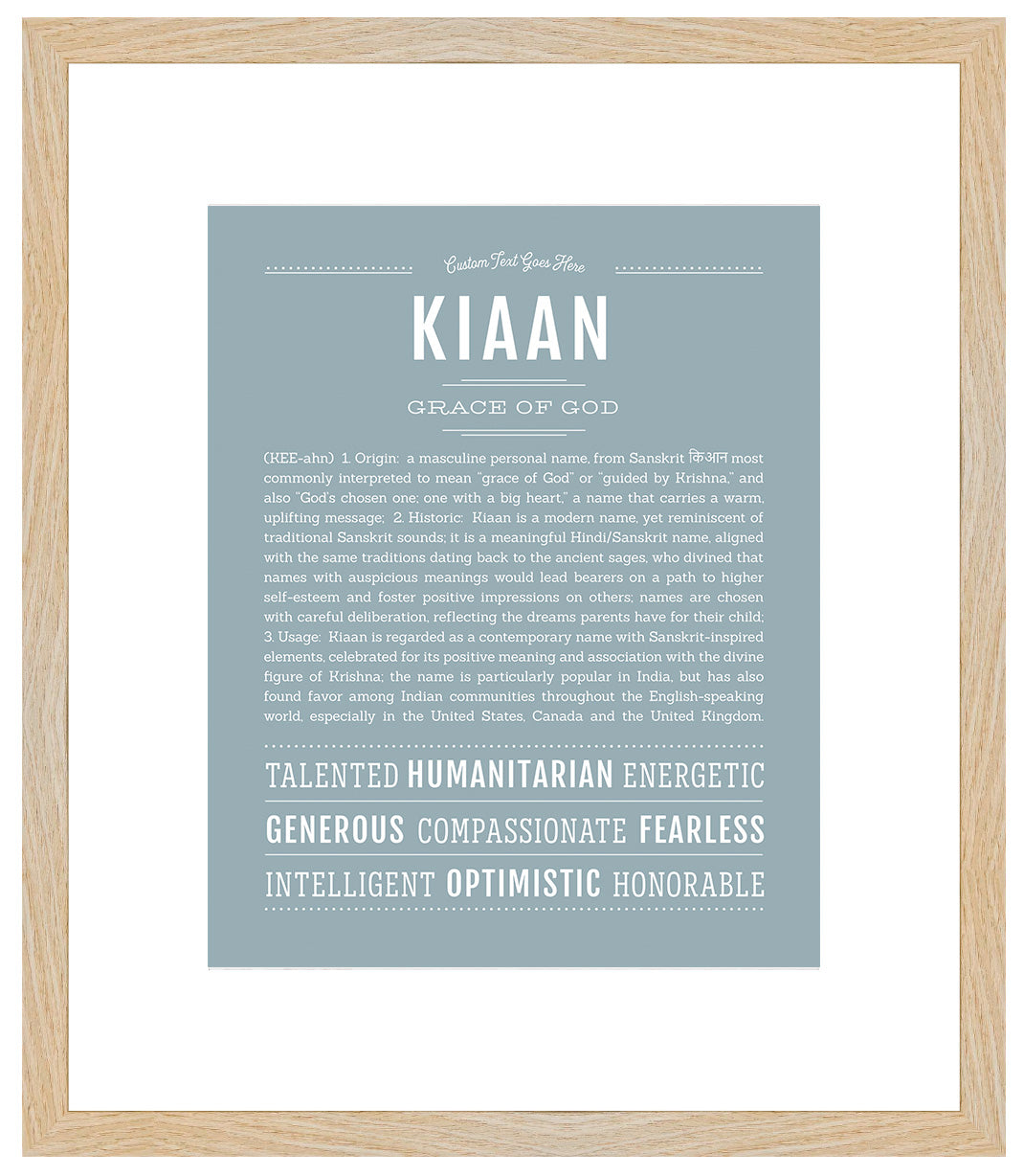 Frame Options | Powder Blue | Maple Frame, Matted