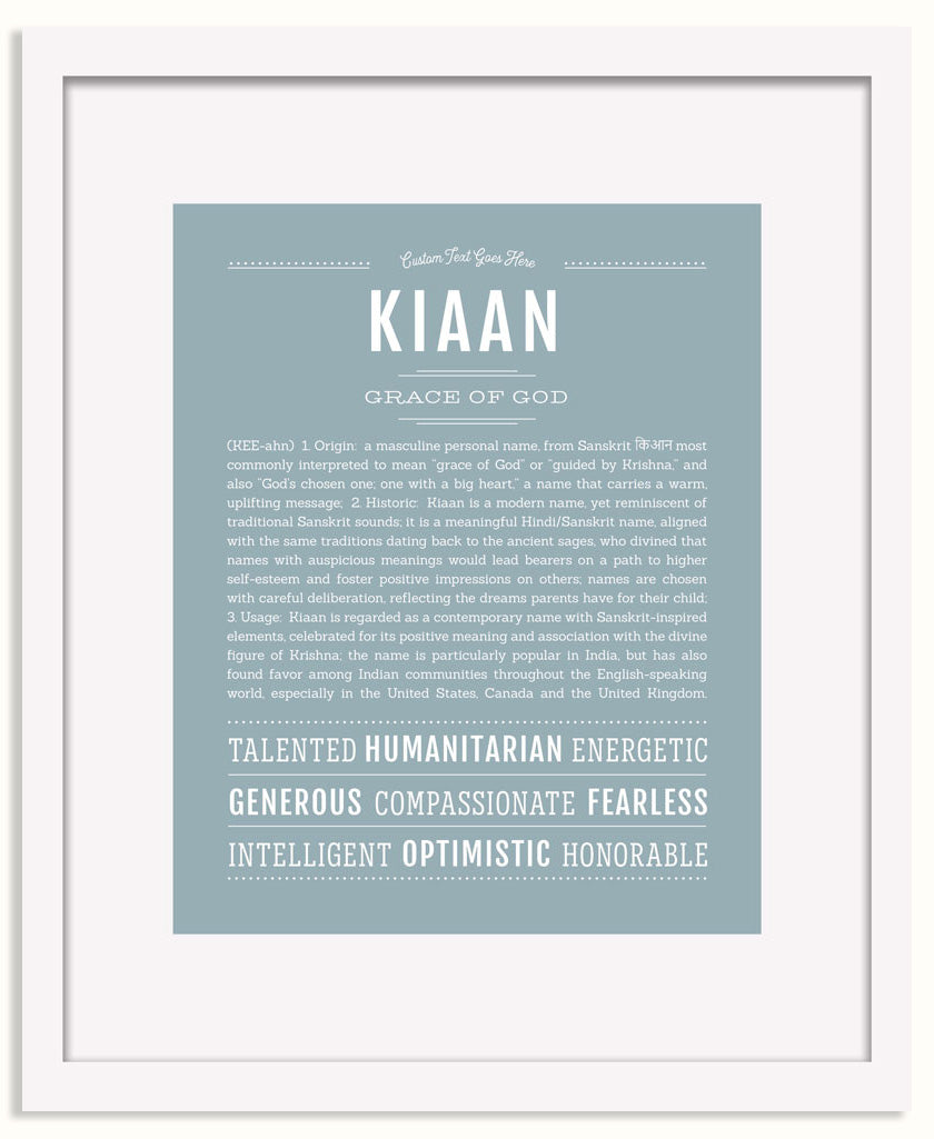 Frame Options | Powder Blue | White Frame, Matted