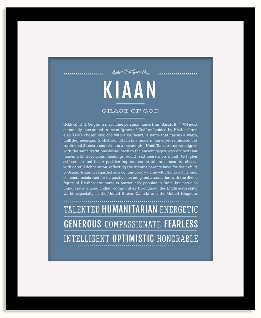 Frame Options | Steele Blue | Black Frame, Matted
