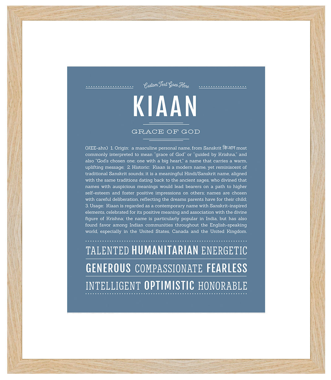 Frame Options | Steele Blue | Maple Frame, Matted
