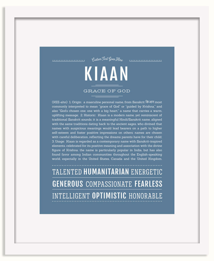 Frame Options | Steele Blue | White Frame, Matted