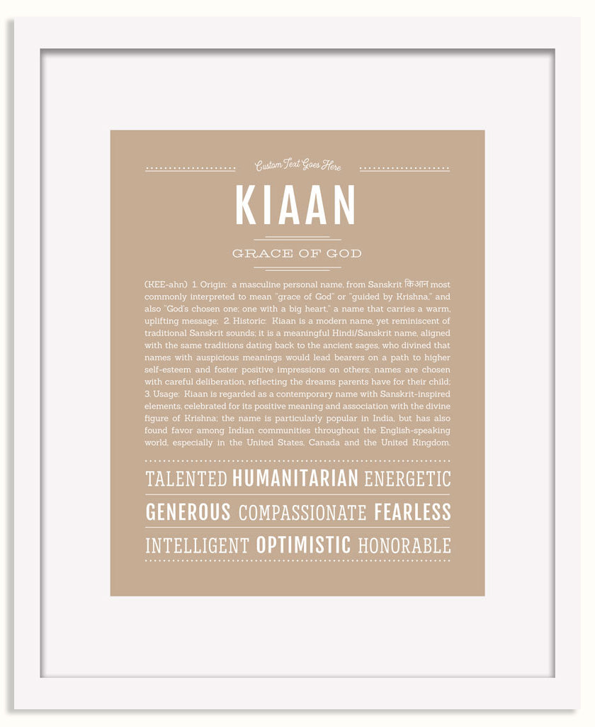 Frame Options | Tan | White Frame, Matted