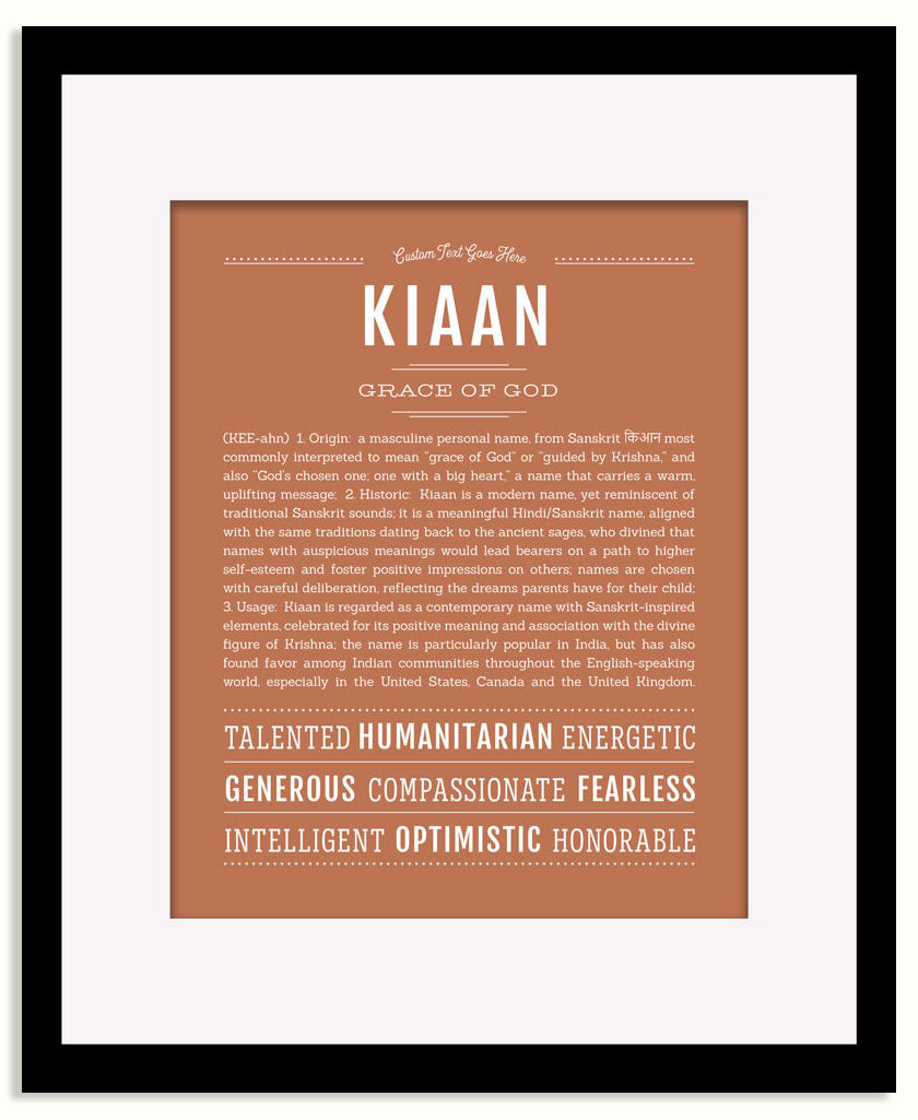 Frame Options | Terra Cotta | Black Frame, Matted
