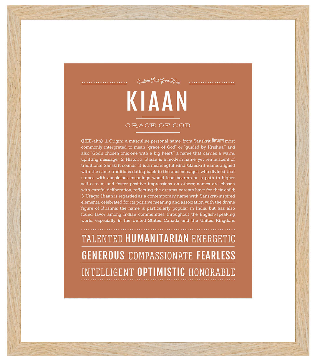 Frame Options | Terra Cotta | Maple Frame, Matted