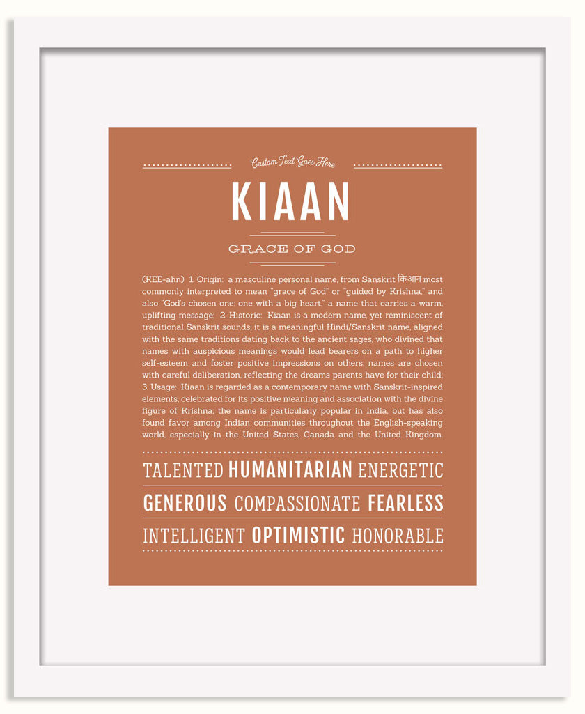 Frame Options | Terra Cotta | White Frame, Matted