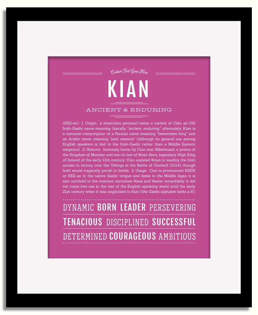 Frame Options | Dark Pink | Black Frame, Matted