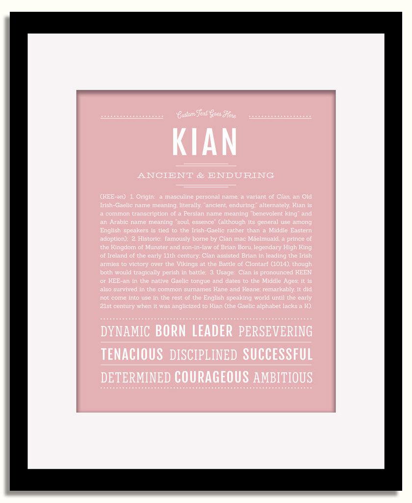 Frame Options | Dusty Rose | Black Frame, Matted