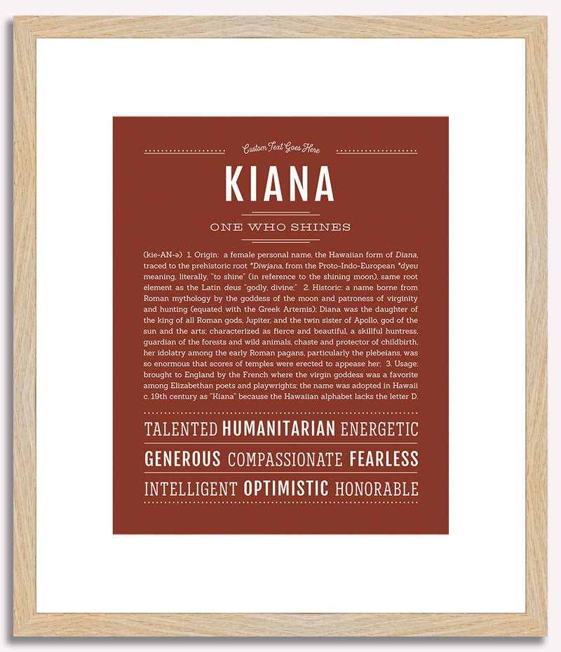 Kiana | Name Art Print