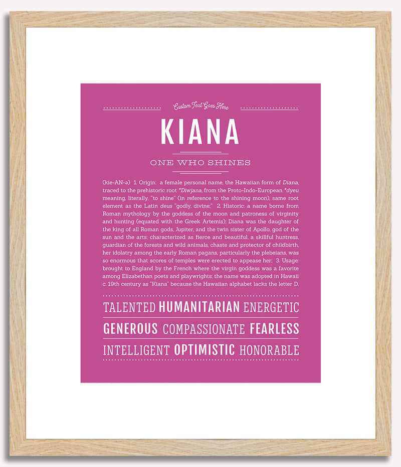 Kiana | Name Art Print